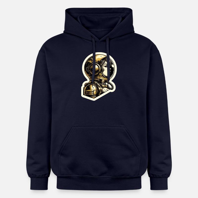 Fille de l’espace - Sweat à capuche Softstyle® Gildan Unisexe - bleu marine