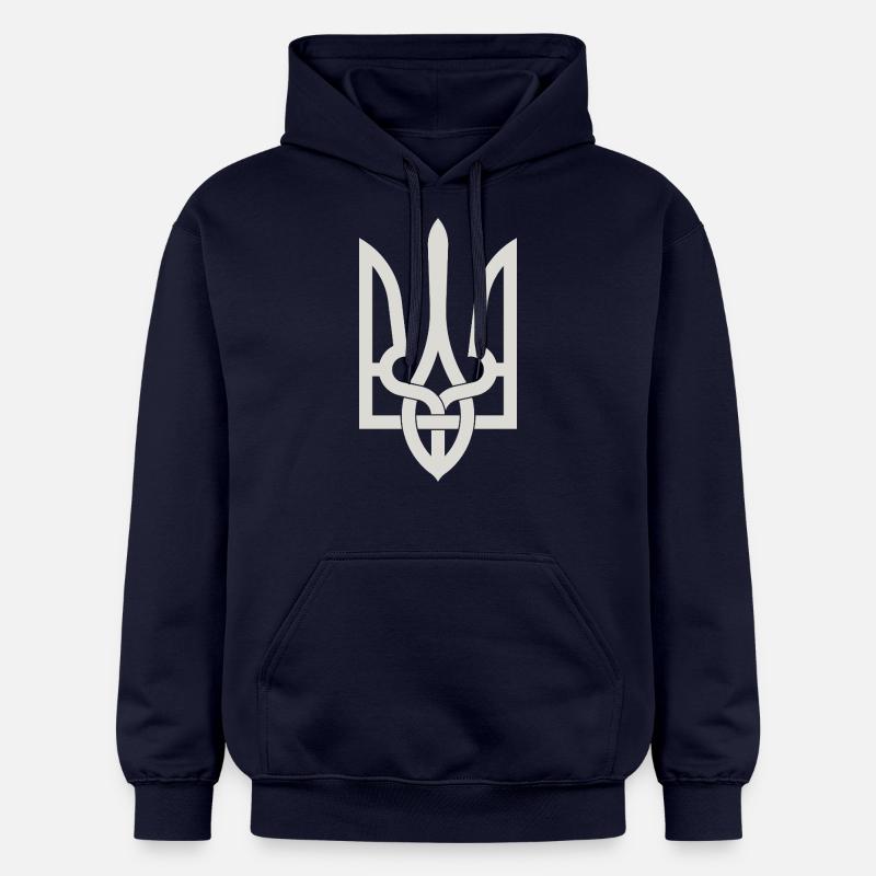 Ukrainian Trident Emblem Artwork - Sweat à capuche Softstyle® Gildan Unisexe - bleu marine