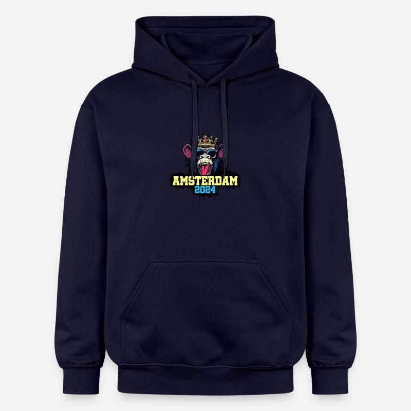 Amsterdam 2024 Singe - Sweat à capuche Softstyle® Gildan Unisexe - bleu marine