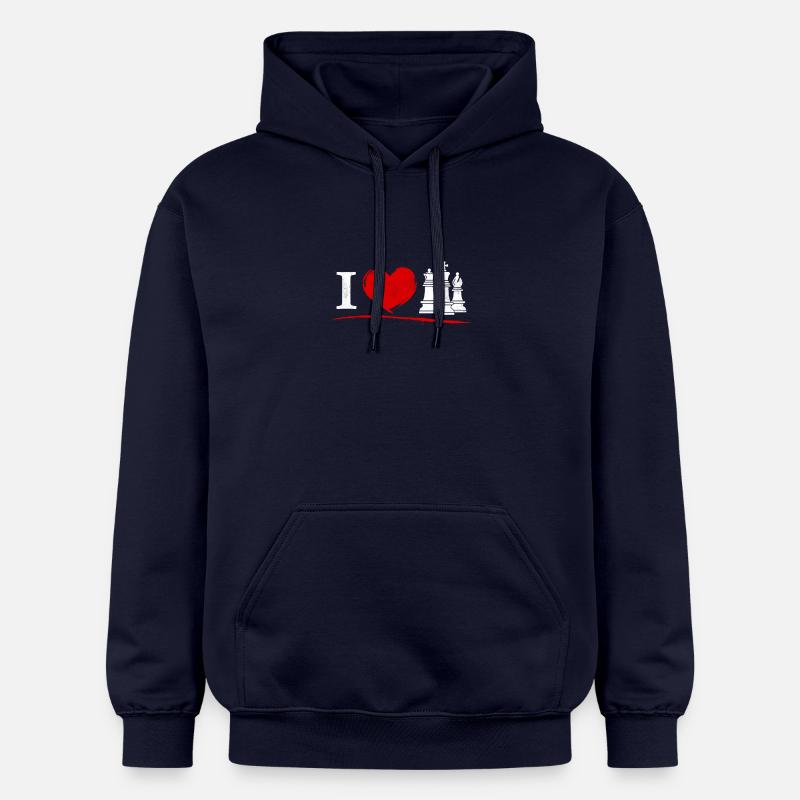 Echecs - I love échecs - Sweat à capuche Softstyle® Gildan Unisexe - bleu marine