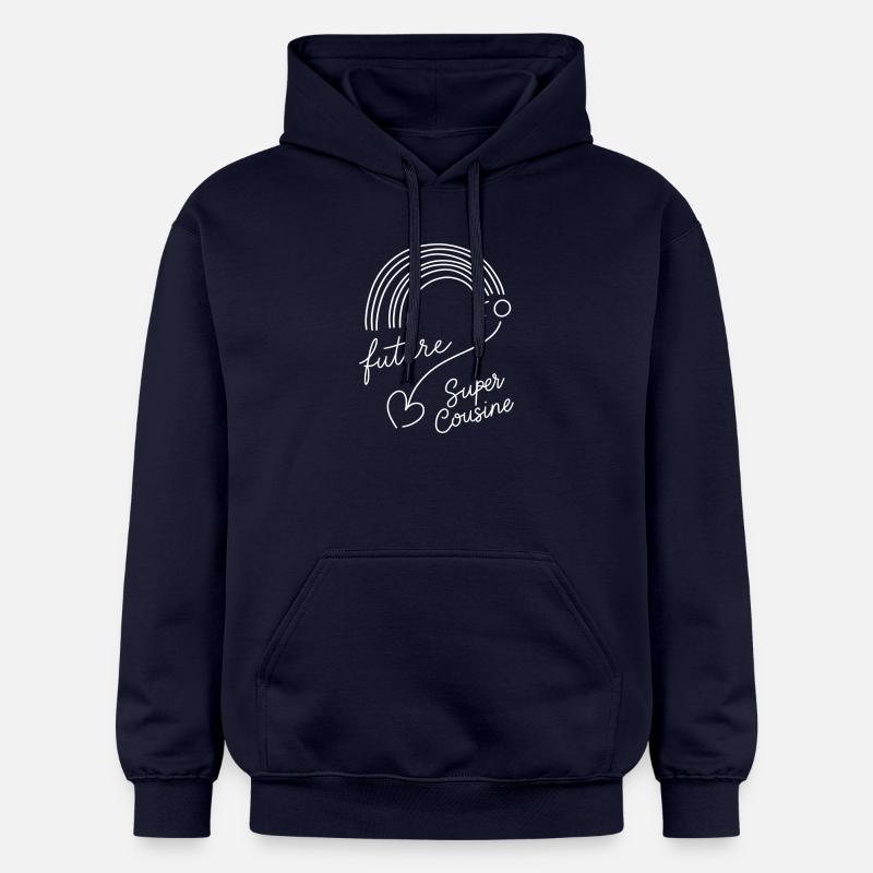 annonce grossesse future super cousine - Sweat à capuche Softstyle® Gildan Unisexe - bleu marine
