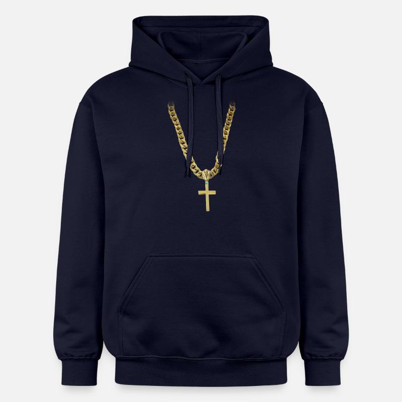 bling check 8 christ - Sweat à capuche Softstyle® Gildan Unisexe - bleu marine