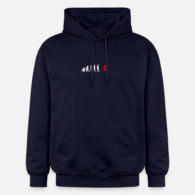 EVOLUTION bicycle cycling bike - Gildan Unisex Softstyle® Midweight Hoodie - navy
