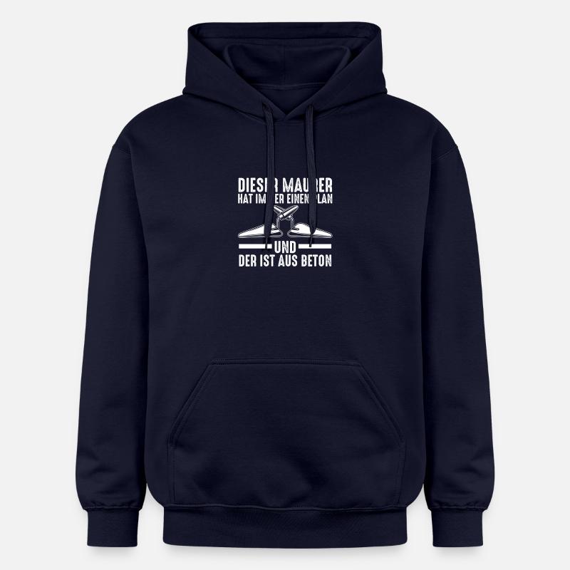 Master Bricklayer Journeyman Bricklayer - Gildan Unisex Softstyle® Midweight Hoodie - navy
