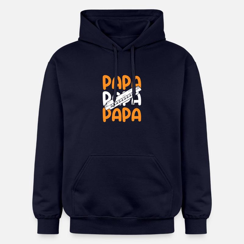 Harmonica Papa Père Harmonica - Sweat à capuche Softstyle® Gildan Unisexe - bleu marine