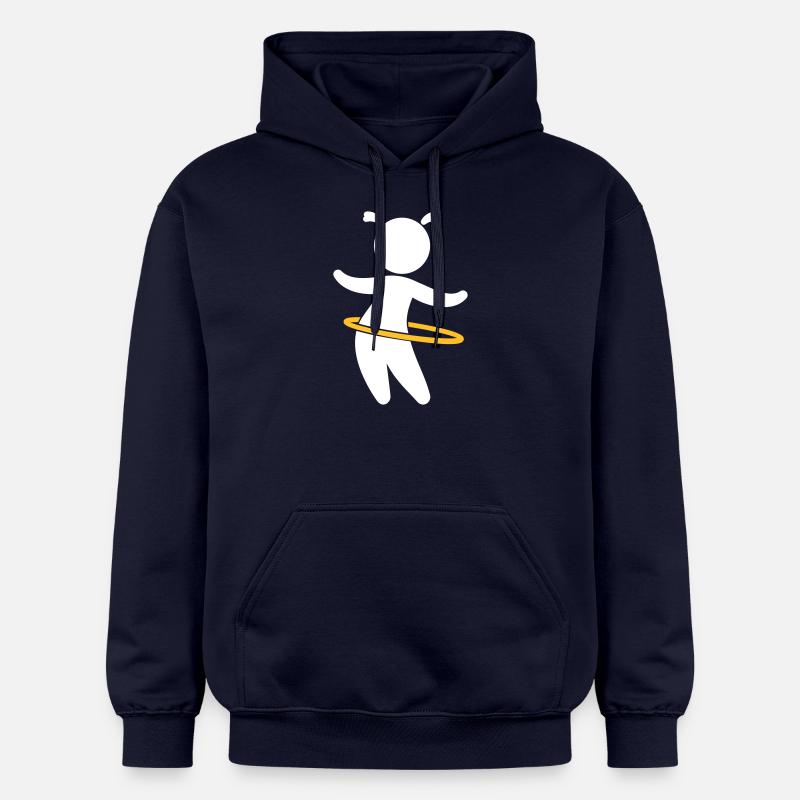 Jeu d'enfant avec Hoolahoop - Sweat à capuche Softstyle® Gildan Unisexe - bleu marine