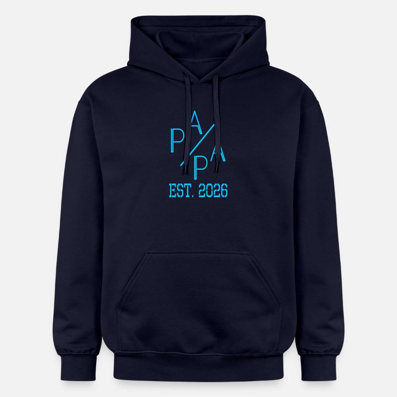 Papa de bébé moderne 2026 - Sweat à capuche Softstyle® Gildan Unisexe - bleu marine
