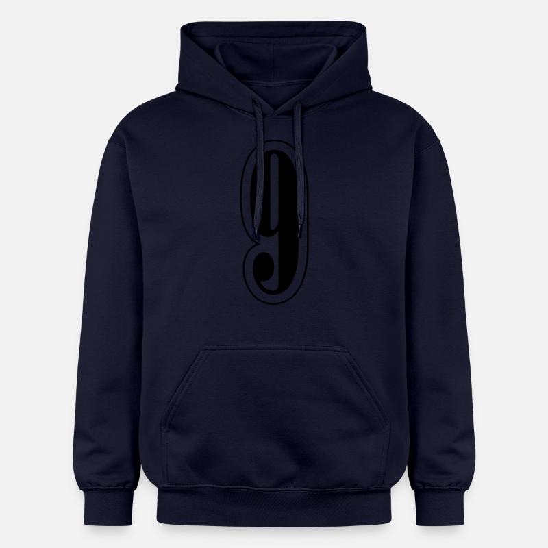 9 Symbole numérique - Sweat à capuche Softstyle® Gildan Unisexe - bleu marine