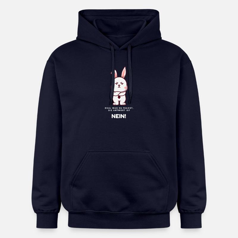 Le lapin dit non ! - Sweat à capuche Softstyle® Gildan Unisexe - bleu marine