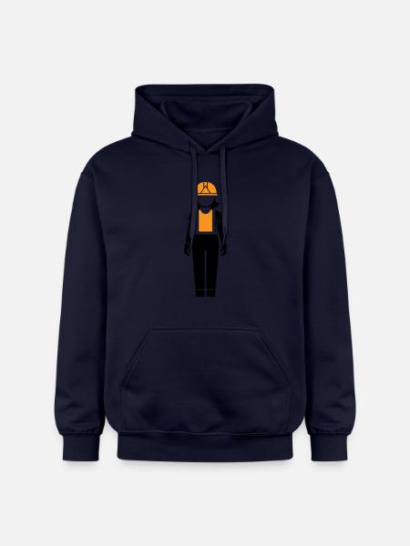 Construction Worker Woman - Gildan Unisex Softstyle® Midweight Hoodie - navy