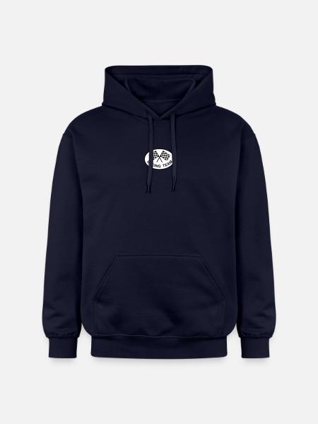 Racing Team, Checkered Flag - Gildan Unisex Softstyle® Midweight Hoodie - navy