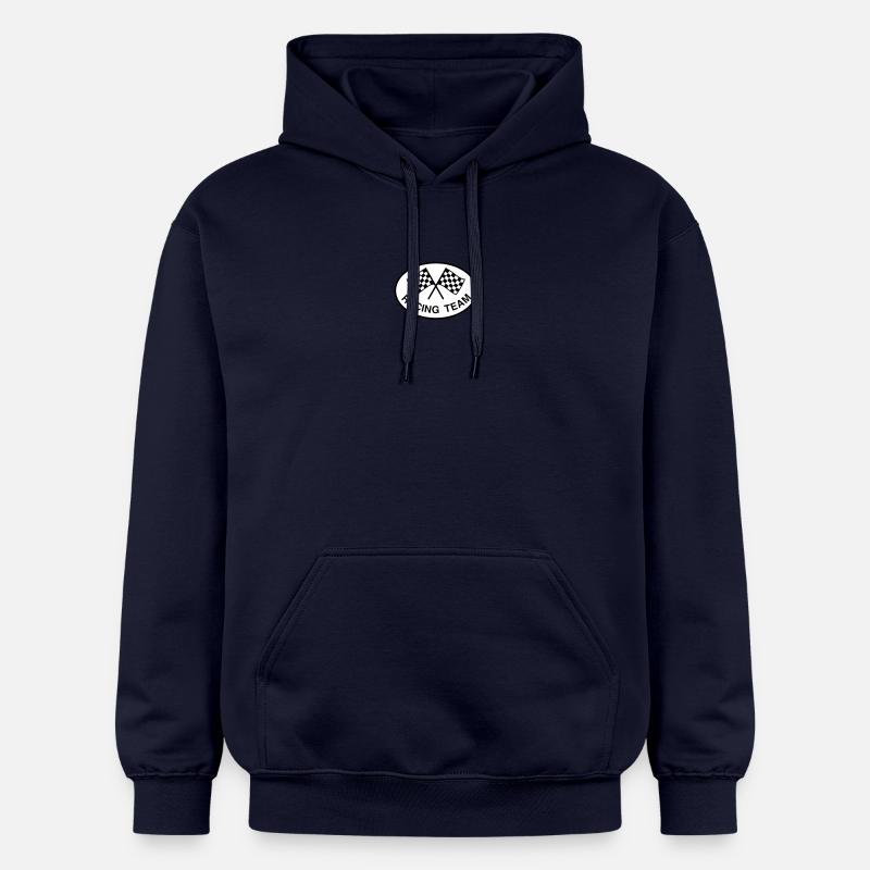 Racing Team, Drapeau à damiers - Sweat à capuche Softstyle® Gildan Unisexe - bleu marine