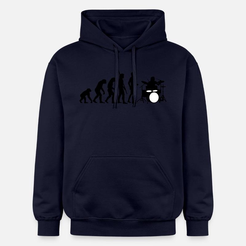 evolution_drummer_b_2c - Sweat à capuche Softstyle® Gildan Unisexe - bleu marine