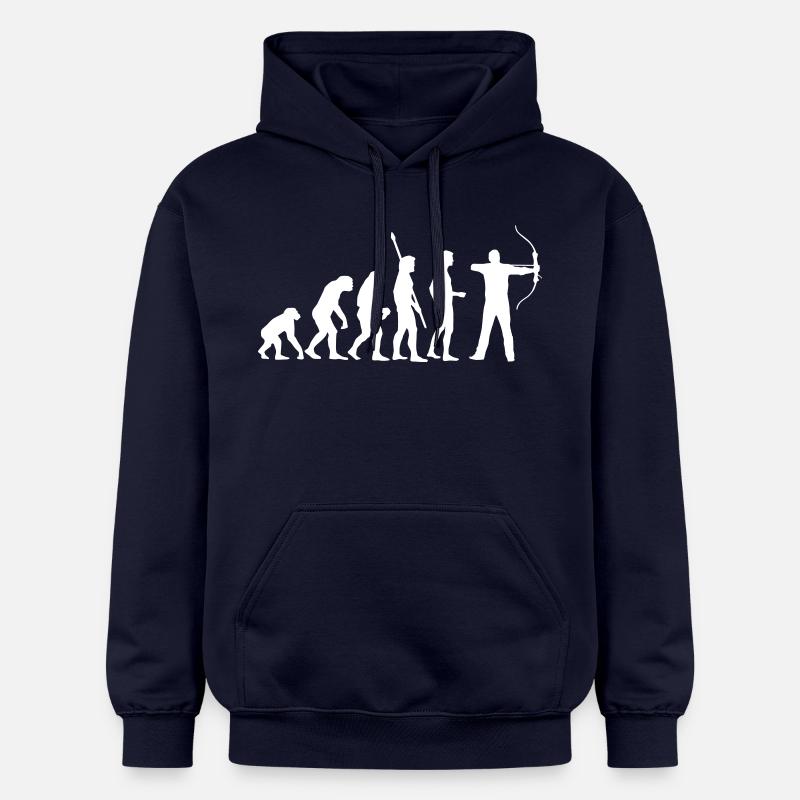 evolution_bogenschiessen - Sweat à capuche Softstyle® Gildan Unisexe - bleu marine