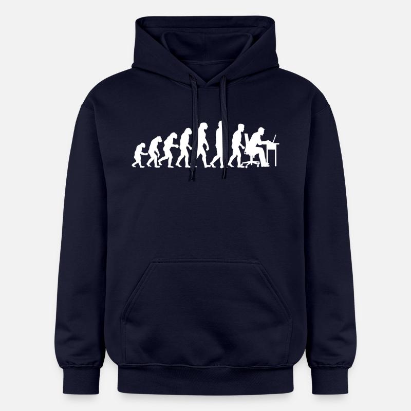 Evolution Computertechniker Nerd Programmierung - Gildan Unisex Softstyle® Midweight Hoodie - Navy