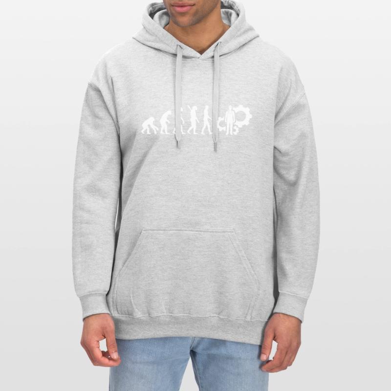 Evolution Techniker Technik White Gildan Unisex Softstyle® Midweight Hoodie
