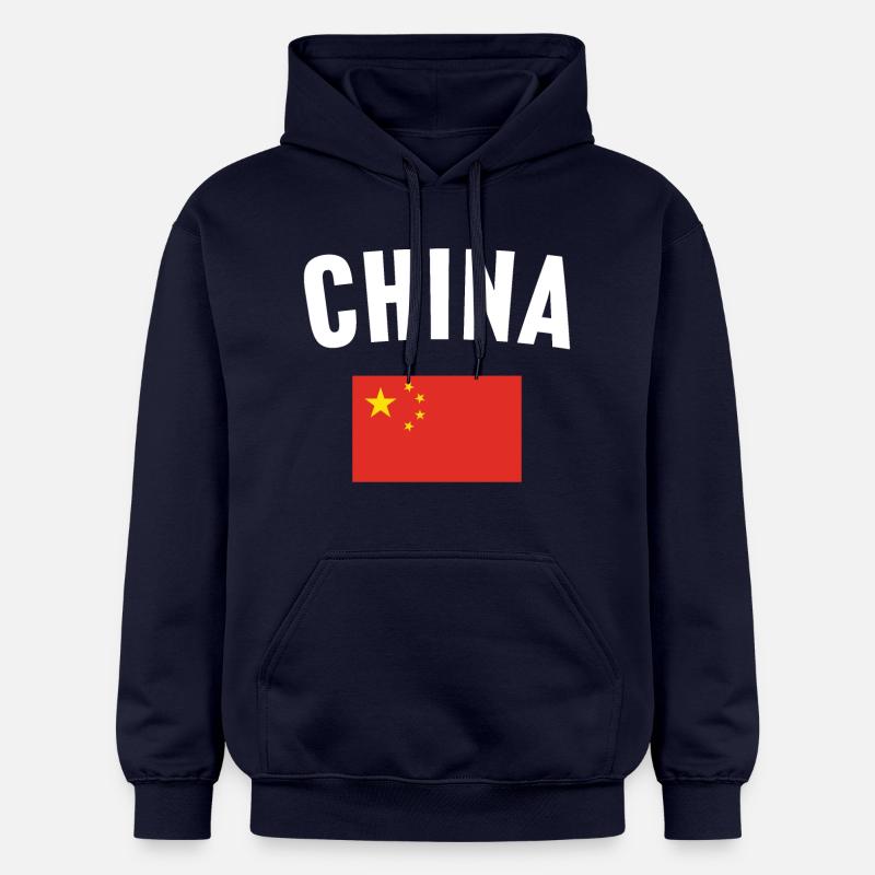 Drapeau de la Chine - Sweat à capuche Softstyle® Gildan Unisexe - bleu marine
