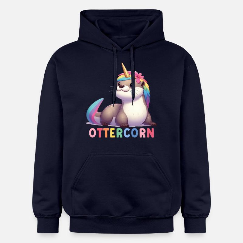 Licorne loutre - Sweat à capuche Softstyle® Gildan Unisexe - bleu marine