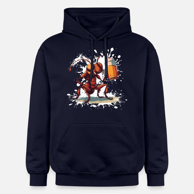 Bière Fourmi Drôle - Sweat à capuche Softstyle® Gildan Unisexe - bleu marine