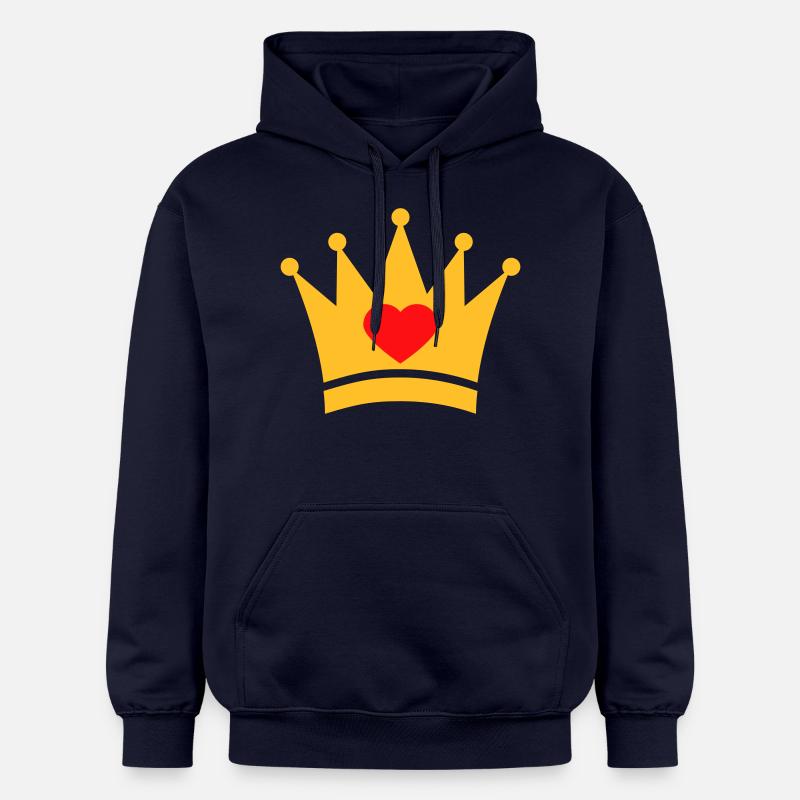heart_krown_2c - Sweat à capuche Softstyle® Gildan Unisexe - bleu marine