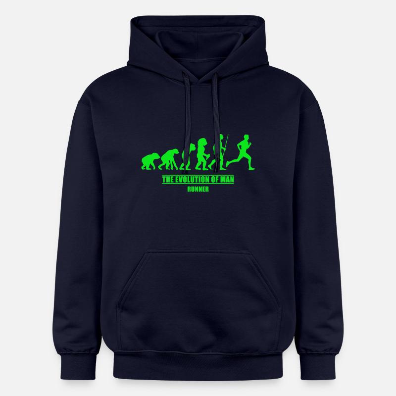 Runner Evolution Runner - Sweat à capuche Softstyle® Gildan Unisexe - bleu marine