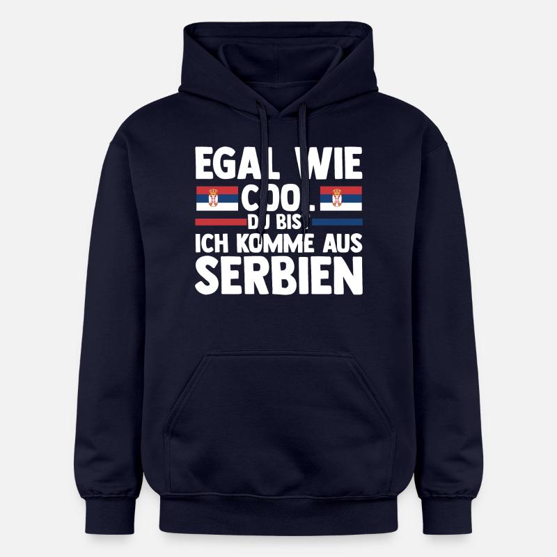 Serbe Serbe Serbie - Sweat à capuche Softstyle® Gildan Unisexe - bleu marine