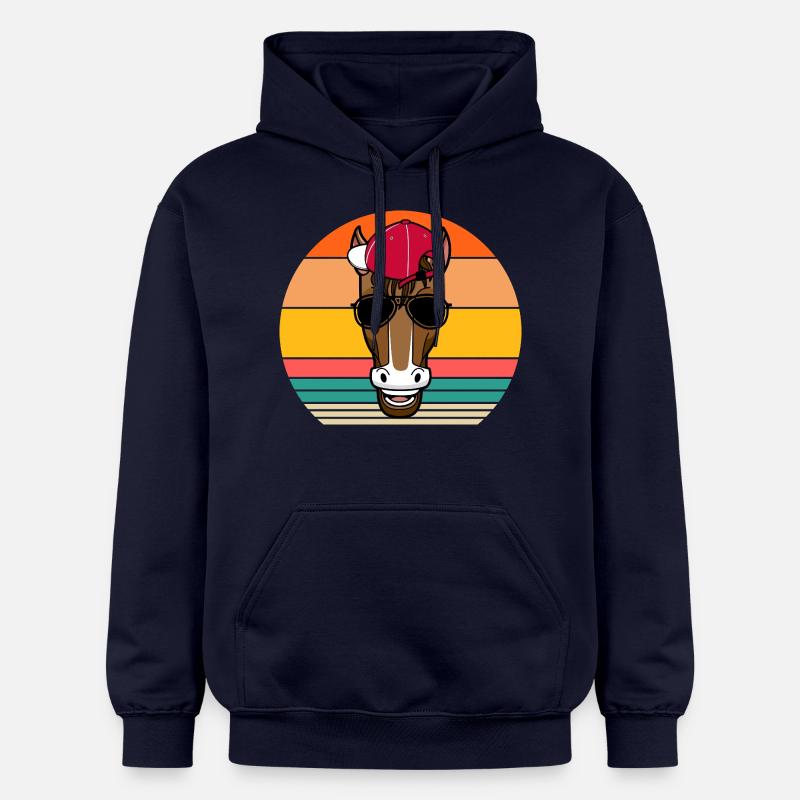 Monter à cheval - Sweat à capuche Softstyle® Gildan Unisexe - bleu marine