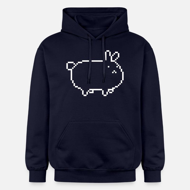 rabbit_pixel - Sweat à capuche Softstyle® Gildan Unisexe - bleu marine