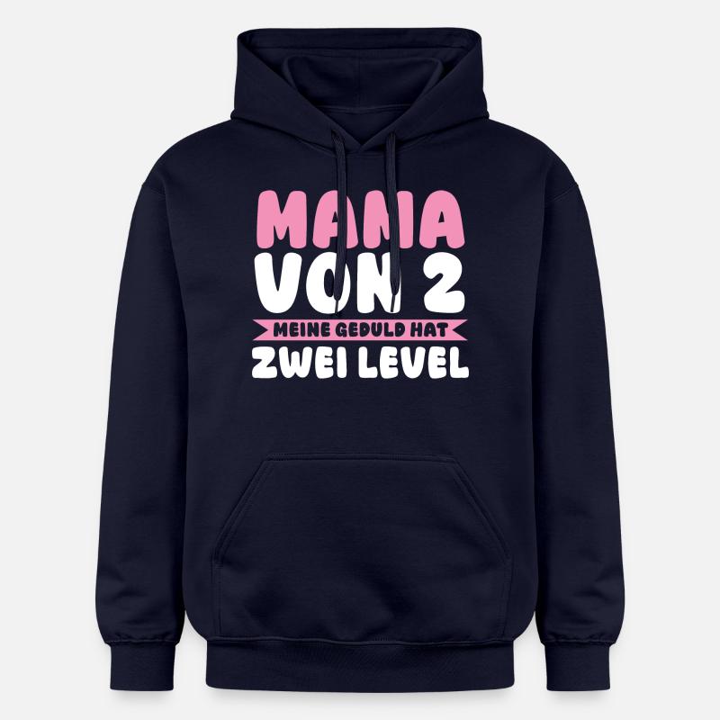 Maman de 2 enfants - Sweat à capuche Softstyle® Gildan Unisexe - bleu marine