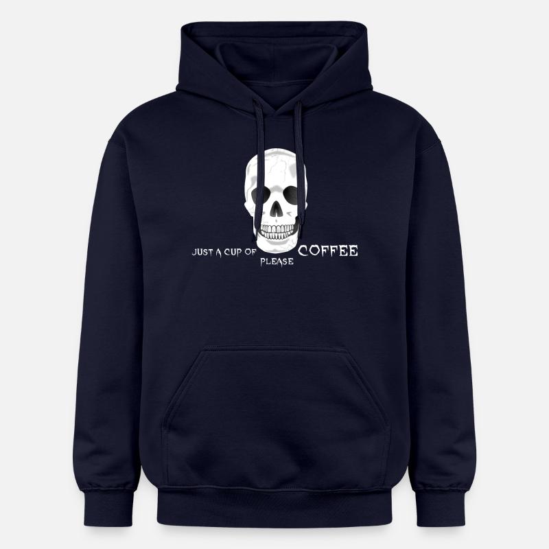 Caféine de café Crâne - Sweat à capuche Softstyle® Gildan Unisexe - bleu marine
