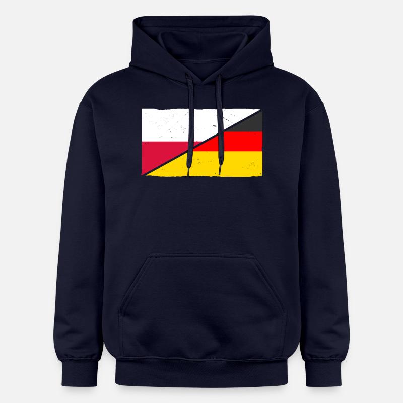 Pôle : Allemagne, Pologne - Sweat à capuche Softstyle® Gildan Unisexe - bleu marine