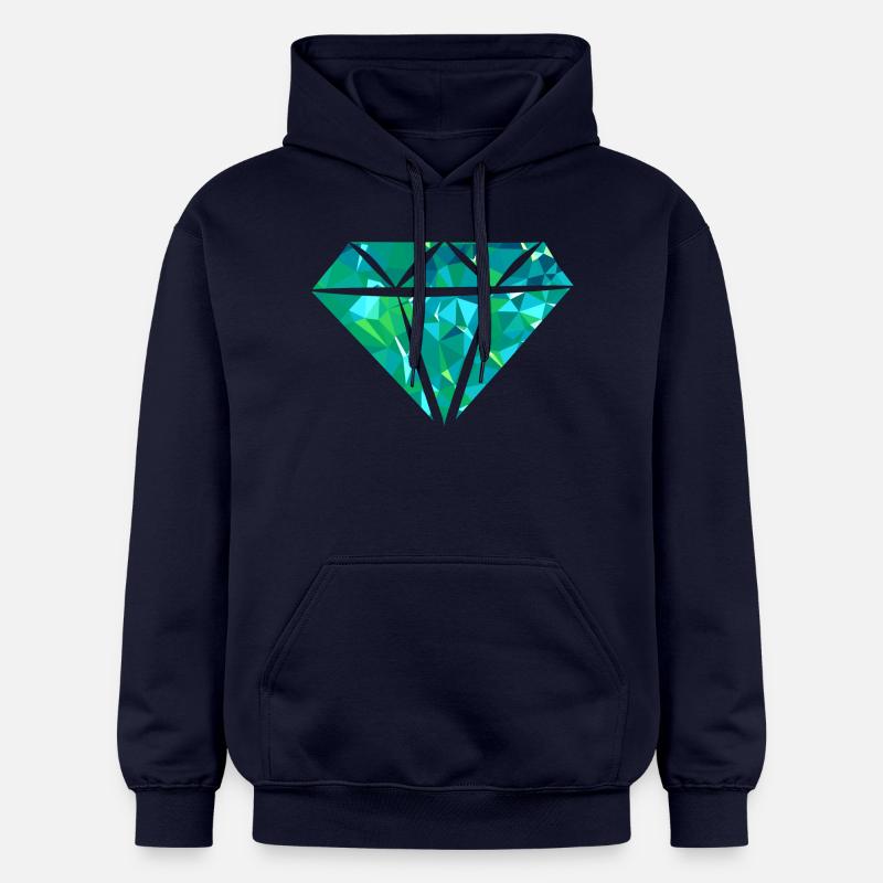 Diamond (Low Poly) - Sweat à capuche Softstyle® Gildan Unisexe - bleu marine