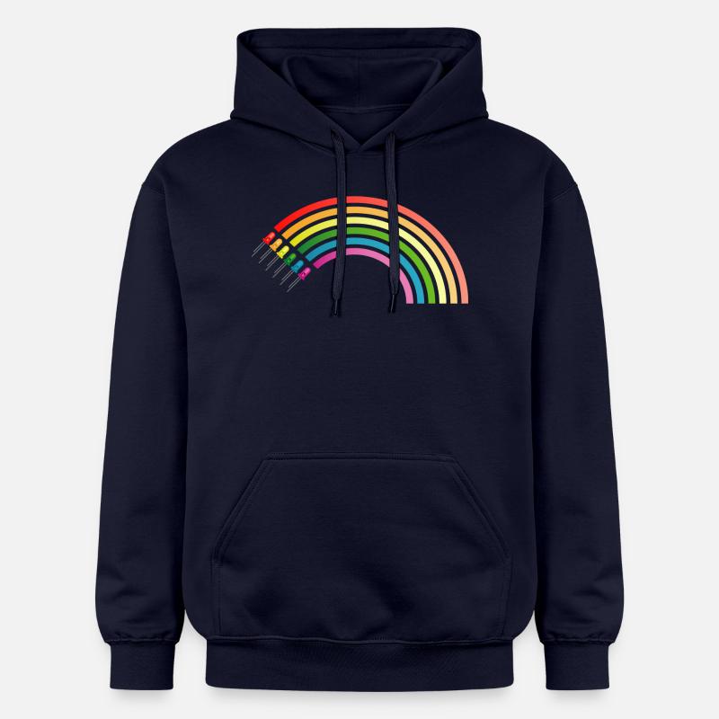 Regenbogen LED - Gildan Unisex Softstyle® Midweight Hoodie - Navy