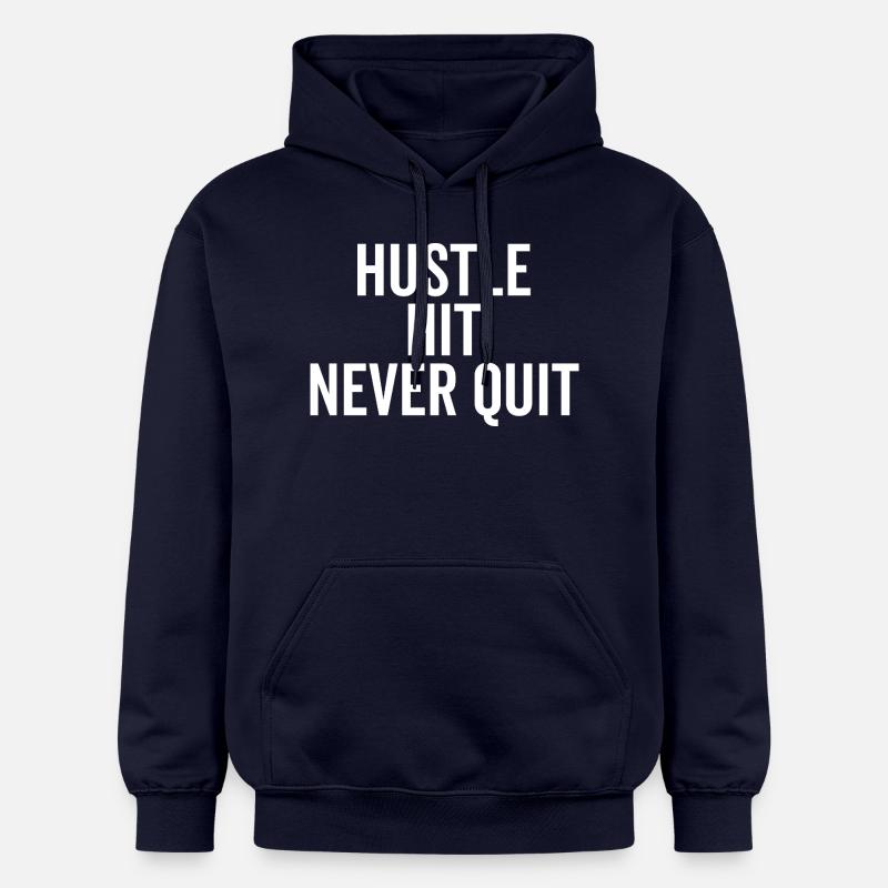 Hustle Hit Never Quit - Sweat à capuche Softstyle® Gildan Unisexe - bleu marine