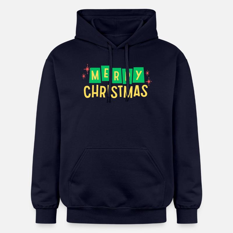 Joyeux Noël et Joyeuses Fêtes - Sweat à capuche Softstyle® Gildan Unisexe - bleu marine