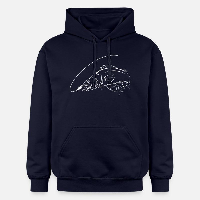 Zander mit Schnur 2 - Sweat à capuche Softstyle® Gildan Unisexe - bleu marine