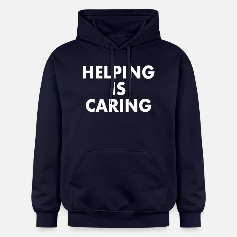 Helping is caring - Sweat à capuche Softstyle® Gildan Unisexe - bleu marine