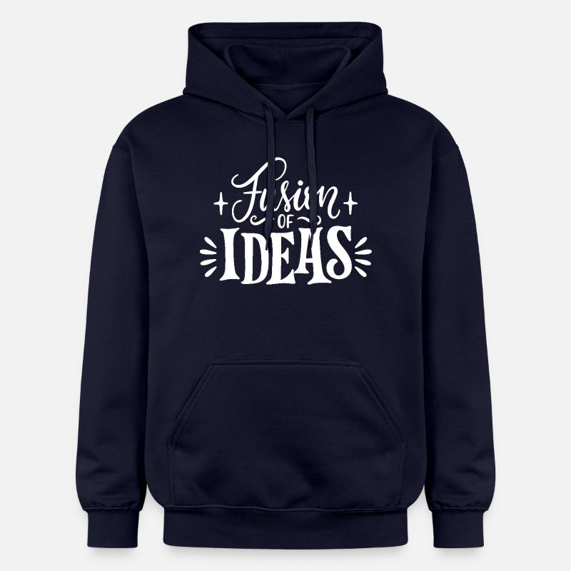 Fusion Idea Creative Font - Sweat à capuche Softstyle® Gildan Unisexe - bleu marine