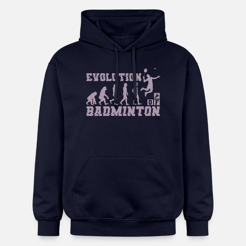 Badminton Evolution Silhouette - Sweat à capuche Softstyle® Gildan Unisexe - bleu marine