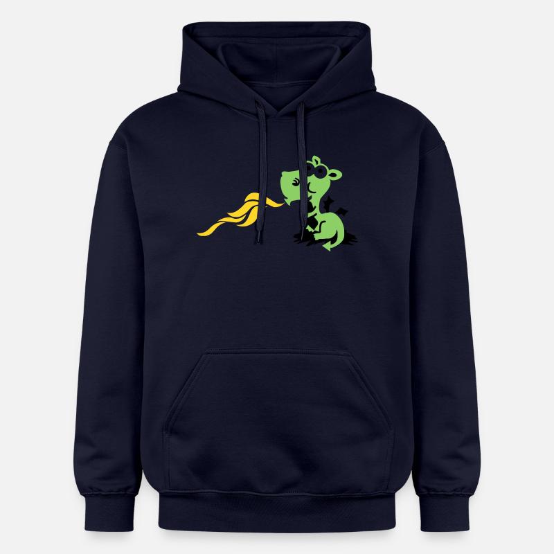 dragon spits fire - Sweat à capuche Softstyle® Gildan Unisexe - bleu marine