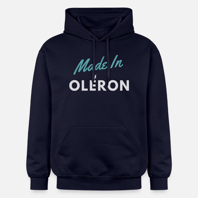 Made in Oléron - Sweat à capuche Softstyle® Gildan Unisexe - bleu marine