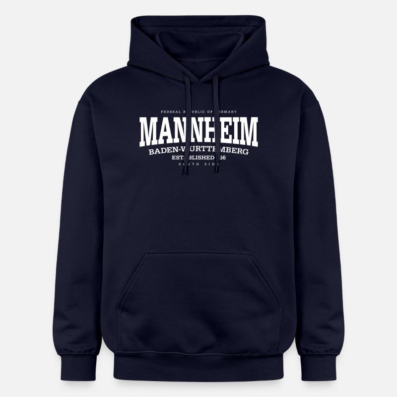 Mannheim (blanc Edt. '13) - Sweat à capuche Softstyle® Gildan Unisexe - bleu marine