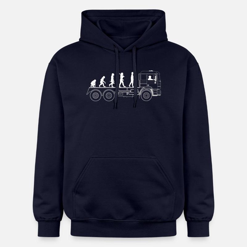 évolution du camion - Sweat à capuche Softstyle® Gildan Unisexe - bleu marine