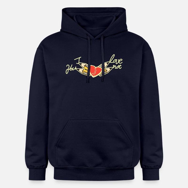 Je ne t’aime pas - Sweat à capuche Softstyle® Gildan Unisexe - bleu marine