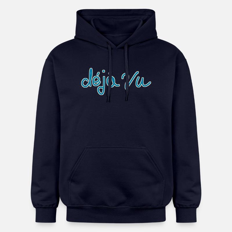 Écriture manuscrite déjà vue - Sweat à capuche Softstyle® Gildan Unisexe - bleu marine