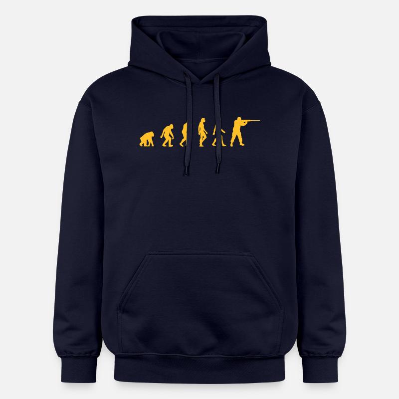 Die Evolution der Jäger - Gildan Unisex Softstyle® Midweight Hoodie - Navy