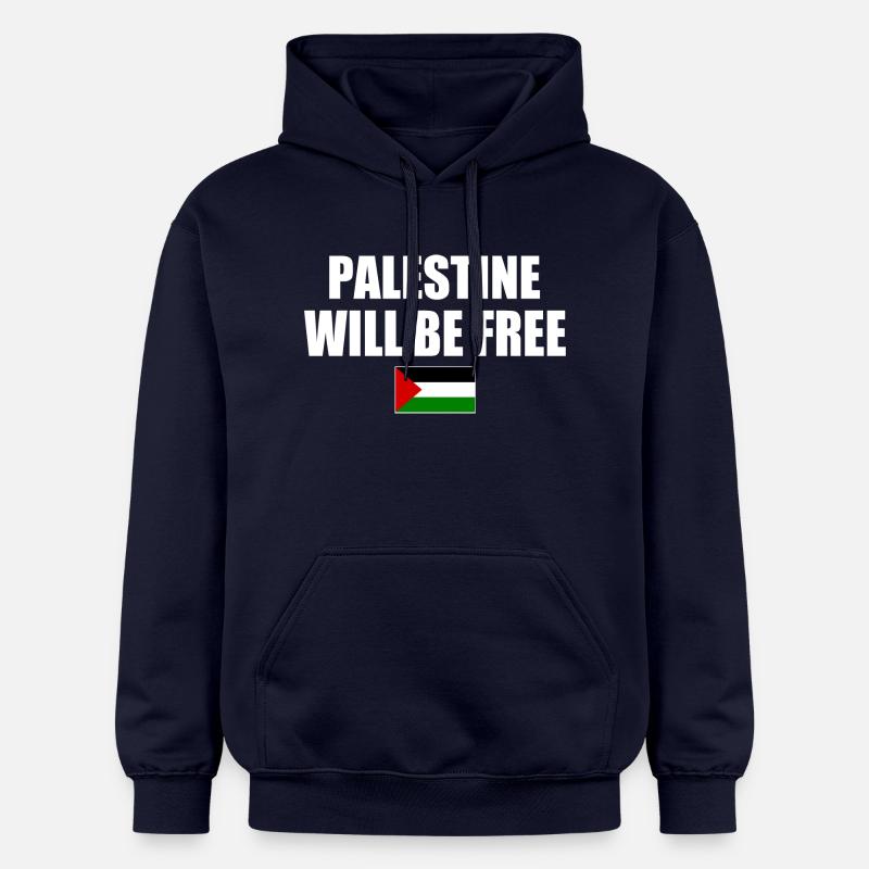 palestine will be free - Sweat à capuche Softstyle® Gildan Unisexe - bleu marine