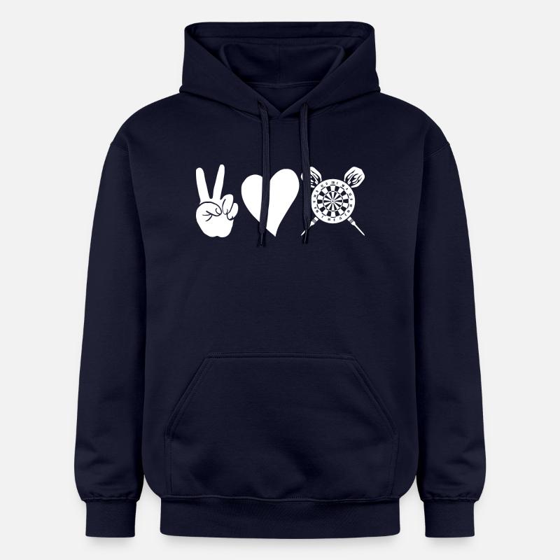 Joueur de fléchettes Fléchettes - Sweat à capuche Softstyle® Gildan Unisexe - bleu marine