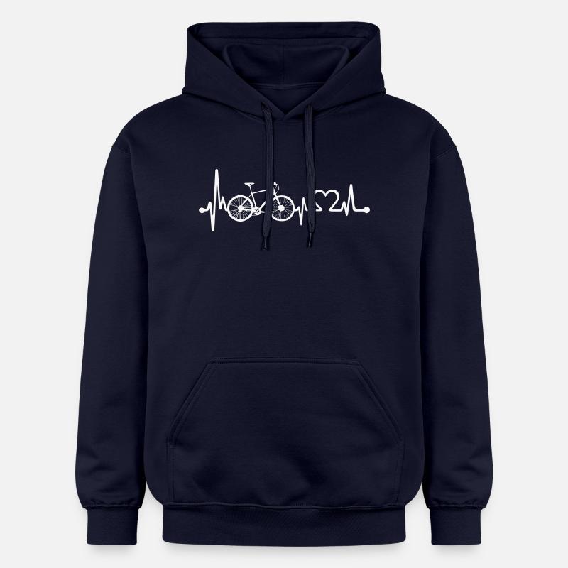 Battement d’amour à vélo - Sweat à capuche Softstyle® Gildan Unisexe - bleu marine
