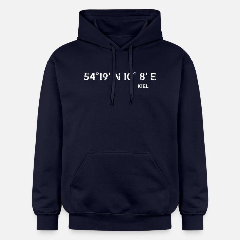 Coordonnées de Kiel - Sweat à capuche Softstyle® Gildan Unisexe - bleu marine